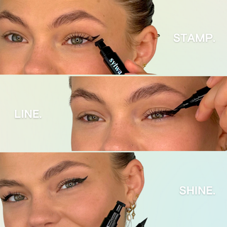 Schritt für Schritt Eyeliner Stempel